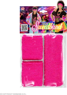 Immagine prodotto di Fasce per il sudore rosa neon 3 pezzi.