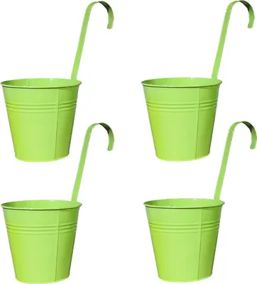Produktbild von 4 Stück GRÜN Hängetöpfe Blumentopf 14 cm