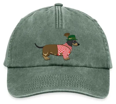Produktbild von Spreadshirt Bayerischer Dackel Vintage Cap, One size, Vintage Flaschengrün