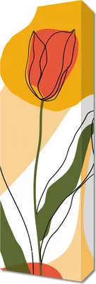 Zdjęcie produktu dla Obraz 20x60cm Przerysowany Tulipan