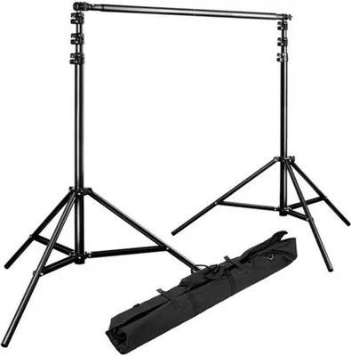 Produktbild von Bresser Optics BR-D27, Fotohintergrundstand, Schwarz, Aluminium, 117 cm, 3 m