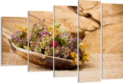 Produktbild von Bild auf Leinwand - Leinwandbild - Kraut Tee Bio getrocknete Kräuter - 150x100cm - Wand Bild - Wanddeko - Leinwanddruck - Bilder - Kunstdruck - Leinwand bilder - Wandkunst - EG150x100-2471