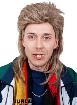 Produktbild von Vokuhila Perücke - Kostüm Perücke für Fasching