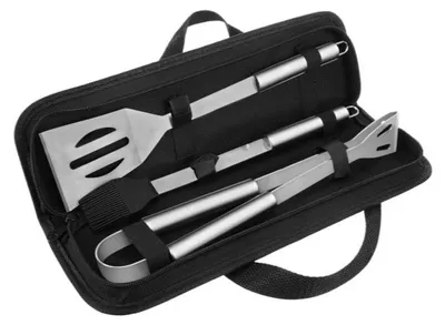 Produktbild von Kaminer 27180 Grillbesteck-Set im Etui, 3-teilig