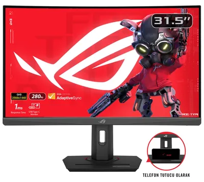 Produktbild von ASUS ROG Strix XG32WCMS, 80 cm (31.5"), 2560 x 1440 Pixel, Quad HD, LCD, 1 ms, Schwarz