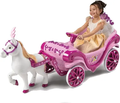 Obrázok produktu pre Huffy Disney Princess carriage 6v, Ružové detské elektrické autíčko, 3-7 rokov
