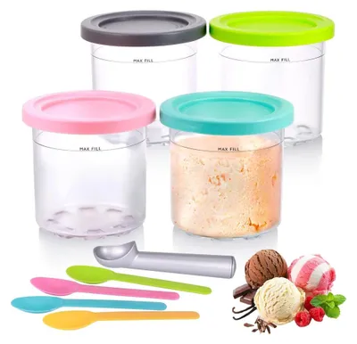 Produktbild von 8 Ninja Creami Behälter 450ml mit Deckel NC300EU NC301EU