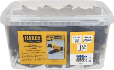 Obrázek produktu pro Nivelační systém pro dlaždice 1,5 mm klipy + klíny 150 kusů