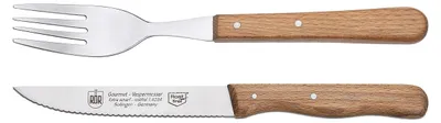 Produktbild von RÖR Besteckset aus Vespermesser / Gabel - Griff aus Buchenholz - 10173-2