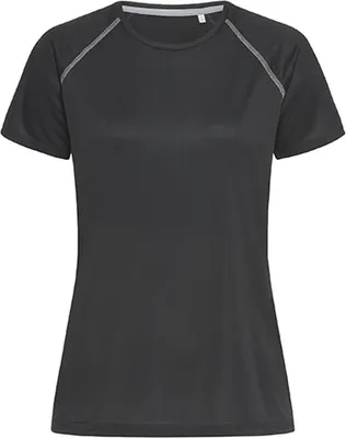 Produktbild von Stedman ST8130 | Damen Active Team Raglan, 100% ACTIVE-DRY° Polyester - Farbe: Black Opal - Größe: S