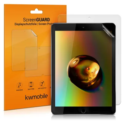 Produktbild von kwmobile 2x Tablet Schutzfolie kompatibel mit Apple iPad 9.7 (2017 / 2018) Folie - Full Screen Protector - Tablet Displayfolie entspiegelt