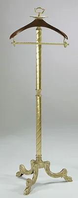 Immagine prodotto di Casa Padrino - Appendiabiti barocco in ottone colorato / marrone 45 x 45 x h. 133 cm - Appendiabiti nobile in ottone - Armadio barocco per hotel