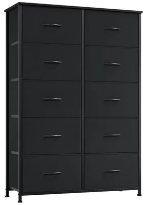 Image de Commode avec tiroirs en bois et structure en acier