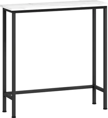 Produktbild von Konsolentisch Flurtisch mit verstellbar Fußpads, Kippschutz 75 x 24 x 76 cm für Kleinen Raum Schwarz