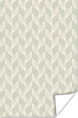 Produktbild von MuchoWow® Poster Blätter - Einfach - Muster 60x90 cm - Wanddekoration