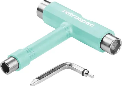 Imagen del producto de Herramienta multifuncional para patinetas, 2 en 1: llave Allen y destornillador, portátil, ideal para ruedas y ejes