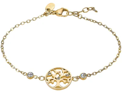 Produktbild von Lotus  LS2600-2-2 Damen Armband Lebensbaum Edelstahl Gold weiß 20,5 cm