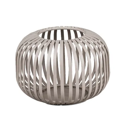 Produktbild von Windlicht Wili Stäbe in Kugelform H. 10cm grau aus Metall Formano