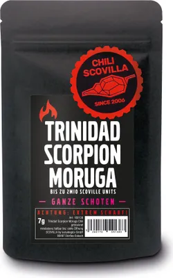 Produktbild von CHILI SCOVILLA Trinidad Scorpion Moruga Schoten im SealPack, 7g