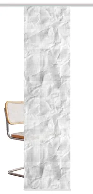 Produktbild von HOME WOHNIDEEN Schiebevorhang Dekostoff Seidenoptik Digitaldruck "Soerena" 245 x 60 cm 1x Schiebewand inkl. Paneelwagen und Klemmleiste Grau