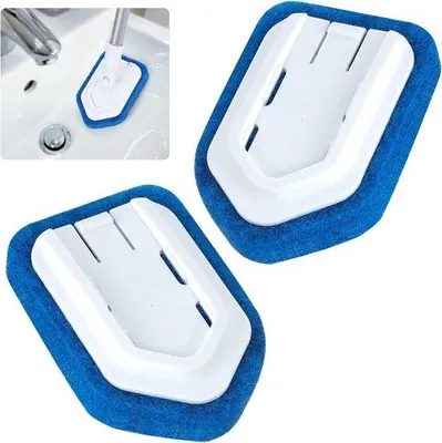 Image de Têtes de rechange pour brosse de nettoyage, lot de 2, pour la salle de bain et le carrelage