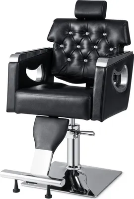 Produktbild von COSTWAY Friseurstuhl höhenverstellbar, Friseursessel 90-137° neigbar, Barberstuhl mit Rückenlehne, Kopfstütze & Hydraulikpumpe, Barbersessel bis 150kg