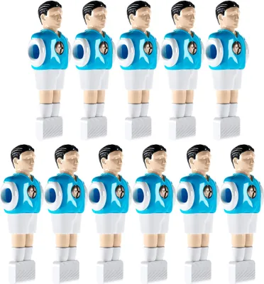 Produktbild von Sportime Kickerfigur "Stürmer", Blau-Weiß, 11er Team inkl. Schrauben und Muttern