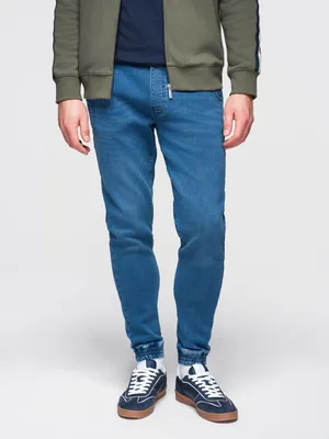 Immagine prodotto di Pantaloni jogging da uomo in jeans con elastico in vita - blu V1 OM-PADJ-0242 XXL