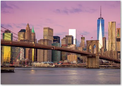 Produktbild von Tulup® Leinwandbild - 100x70 cm - Wandkunst - Drucke auf Leinwand - Leinwanddruck  - Sehenswürdigkeiten & Architektur - Mehrfarbig - Manhattan New York