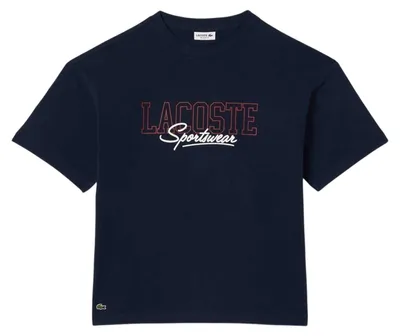 Image de Lacoste - T-shirt pour homme, coton, style décontracté GT16463 (140) (bleu marine)