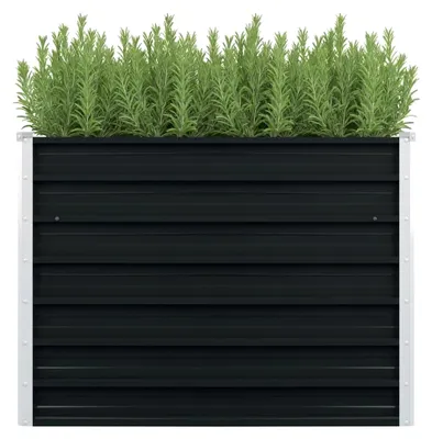 Produktbild von Hochbeet Anthrazit 100x100x77cm aus verzinktem Stahl
