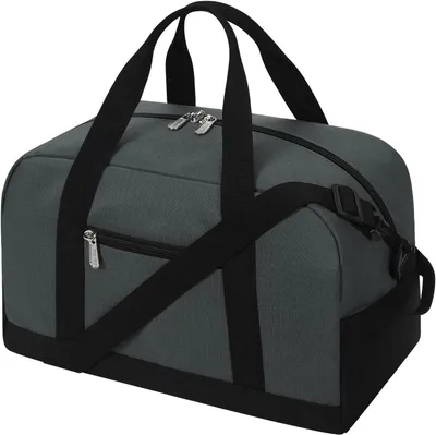 Image de Sac de sport de 18 litres, dimensions 35x20x25 cm, avec bandoulière, couleur gris foncé, idéal pour le fitness