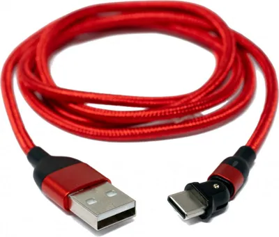 Produktbild von SYSTEM-S USB 3.1 Kabel 1 m Typ C Stecker zu 2.0 A Buchse 180° Winkel in Rot
