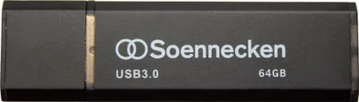 Produktbild von Soennecken USB-Stick 71619 3.0 64GB schwarz/silber