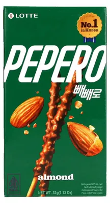 Obrázok produktu pre Sušienky Pepero s mandľami a čokoládou, 32 g