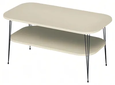 Obrázok produktu pre Eleganter Beigefarbener Couchtisch aus Holz mit modernem Design