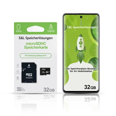 Produktbild von microSD Speicherkarte S&L für Samsung Galaxy A71 - Speicherkapazität: 32 GB