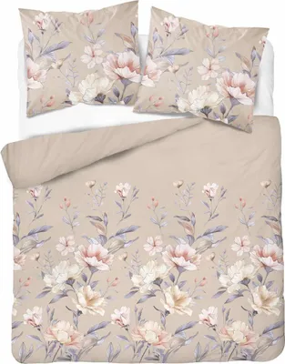 Produktbild von Bettwäsche, Flanellbettwäsche, warm, für den Winter 200x220 5636a Beige, Blumen