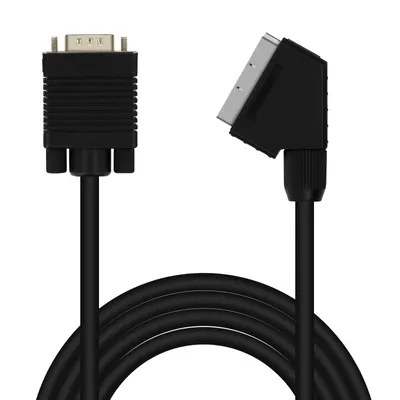 Obrázek produktu pro Video kabel VGA zástrčka / Peritel zástrčka 1,8 m, LinQ - černý
