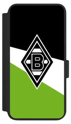 Produktbild von NIVOCASE Klapphülle für Samsung Galaxy S23  Handyhülle aus Kunst Leder NIVOflip schwarz Borussia Mönchengladbach Gladbach Offizielles Lizenzprodukt
