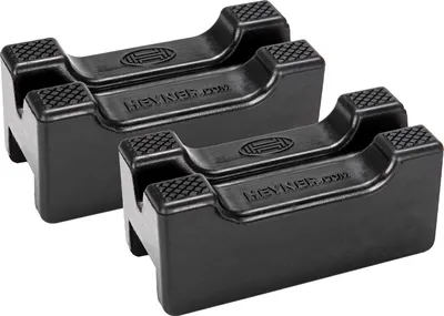 Produktbild von HEYNER® Gummiauflagen 2er Set für Unterstellböcke 347430 (3t) Breite 28 mm 3t Gummipuffer Wagenheber Rangierwagenheber Gummi schützt Unterboden