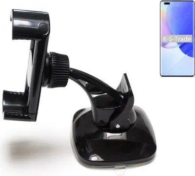 Produktbild von K-S-Trade kompakte Handy-Halterung Windschutzscheibe kompatibel mit Huawei nova 9 Pro Armaturenbrett schwarz Autohalterung KFZ Halter