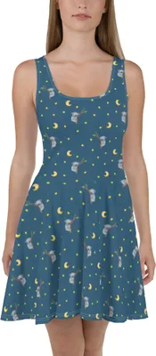 Produktbild von Mr. & Mrs. Panda Strandkleid Koalabär S - Blau - Geschenk, Schlafzimmer, Bär, Minikleid, Shirtkleid, Traum, Lustige Sprüche, schlafen, Damen-Sommerkleid, Koala, Träumen