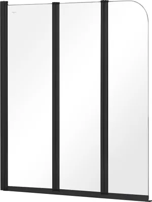 Produktbild von BADLAND Duschwand Duschabtrennung 3-teilig PRIME BLACK 3 120x140 cm Gehärtetes Glas 5 mm