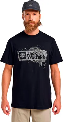 Produktbild von Jack Wolfskin Brand Kurzarm-t-shirt Blau,Schwarz XL Mann Blau,Schwarz XL