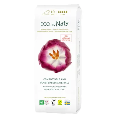Produktbild von Women's ECO Mutterschaft Postpartum Pads Naty (10 Stück)