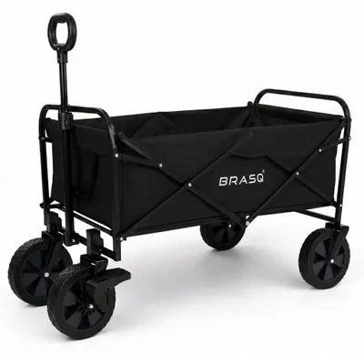 Imagen del producto de Carro de playa plegable - 108 litros - 80 kg de capacidad - Negro - Para playa, camping y jardín