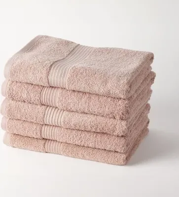 Zdjęcie produktu dla Ręcznik Kąpielowy 5 sztuk, 70x130 cm, 100% Bawełna, 450 G/M², Różowy