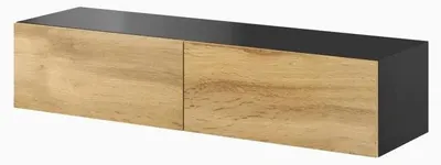 Zdjęcie produktu dla Szafka RTV Cama VIGO 140 30/140/40 czarny/dąb votan