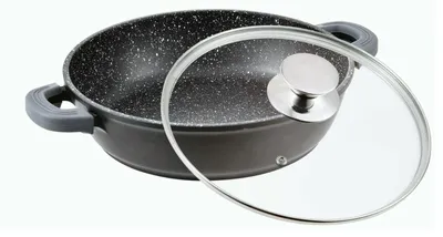 Produktbild von Servierpfanne Schmorpfanne Ø32cm mit Deckel Induktion Kochtopf Universal Topf Töpfe Suppentopf Edelstahl Spaghettitopf